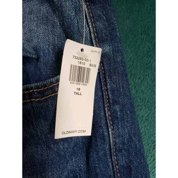 Old Navy Jeans Size 16 Tall Womens Blue Pants Stretch Mid Rise Boyfriend NWT - Picture 4 of 15